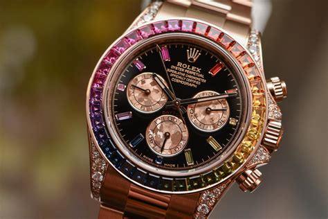 rolex daytona rainbow everose|rose gold Rolex daytona price.